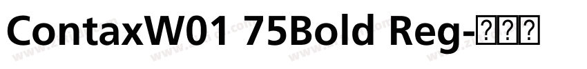 ContaxW01 75Bold Reg字体转换